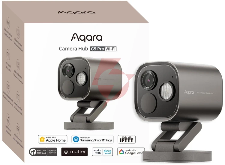 Aqara camera hub g5 pro wi-fi szara | kamera ip | 1520p, zigbee, ch-c07d