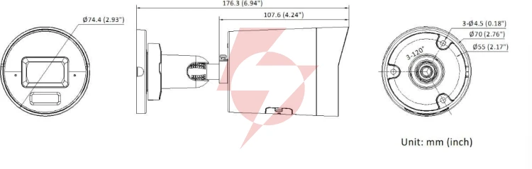 Kamera ip hikvision ds-2cd2067g3-li2uy/sl 2.8mm black pl
