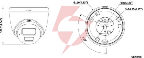 Kamera ip hikvision ds-2cd1367g2h-liuf/sl 4mm pl