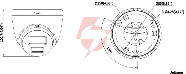 Kamera ip hikvision ds-2cd1367g2h-liuf/sl 4mm pl