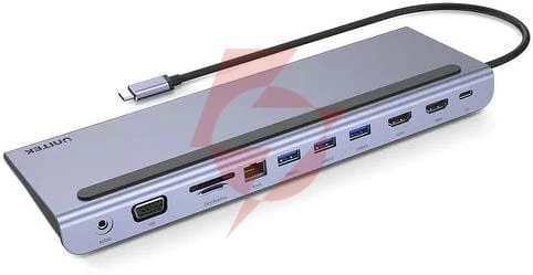 Unitek hub usb 11 w 1, usb-c, rj45, mst, 100w pd