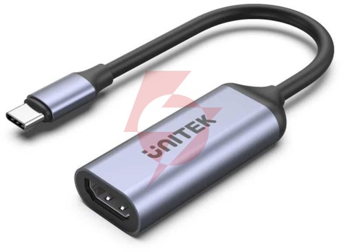 Unitek adapter usb-c na hdmi 2.1 (8k 60hz) szary 15cm v1416b
