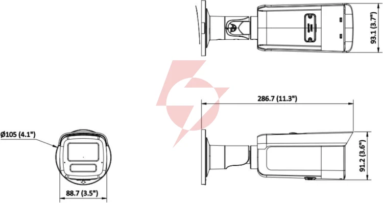 Kamera ip hikvision ds-2cd2t83g2-lis2u/sl 2.8mm pl