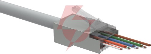 Wtyk sieciowy konektor solarix rj45 cat.5e utp przelotowy sxrj45-5e-utp-easy 1szt.