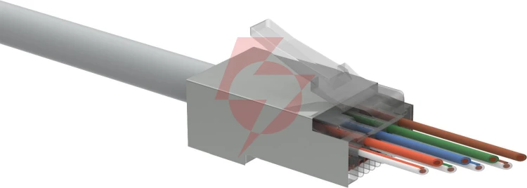 Wtyk sieciowy konektor solarix rj45 cat.5e utp przelotowy sxrj45-5e-utp-easy 1szt.