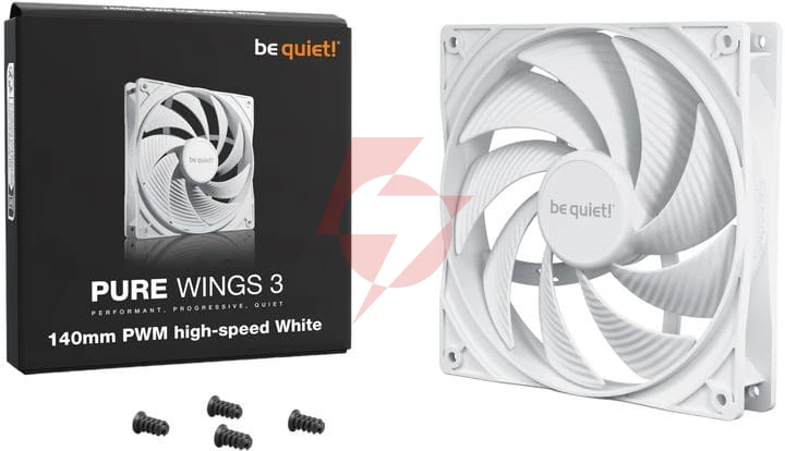Wentylator be quiet! pure wings 3 pwm high speed 140mm biały