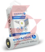 Akumulator 26650 li-ion 3,7v everactive 5200mah micro usb (1 szt.) z zabezpieczeniem