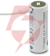 Akumulator 26650 li-ion 3,7v everactive 5200mah micro usb (1 szt.) z zabezpieczeniem