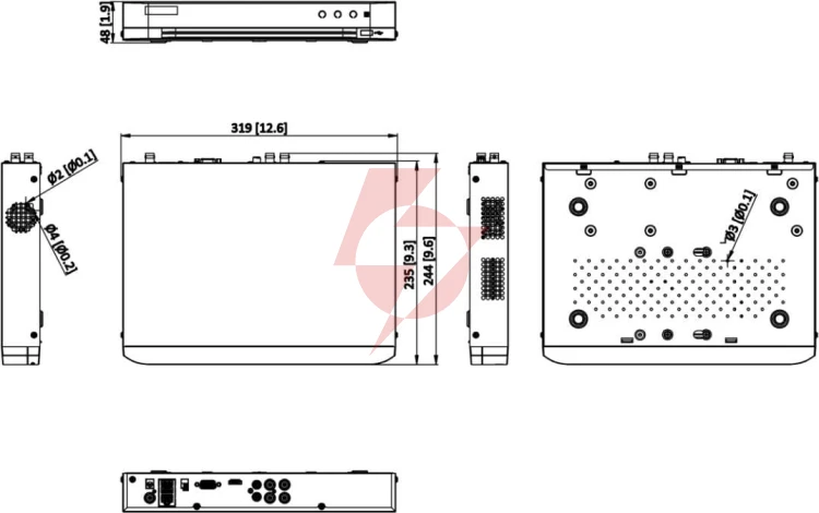 Rejestrator 5w1 hikvision ids-7204hthi-m1/xt/4a+4/1alm
