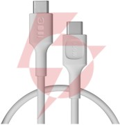 Kabel usb-c / usb-c greencell powerflex 30cm pd 100w biały silikonowy