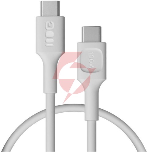 Kabel usb-c / usb-c greencell powerflex 30cm pd 100w biały silikonowy