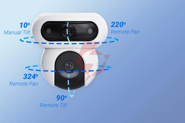 Kamera ip ezviz hb90 z panelem solarny 8w dual 4mp+4mp wi-fi aov