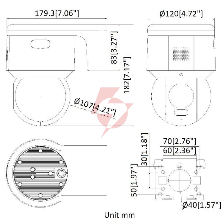 Kamera ip ptz hikvision ds-2de3a400bw-de/w(f1)(t5) pl