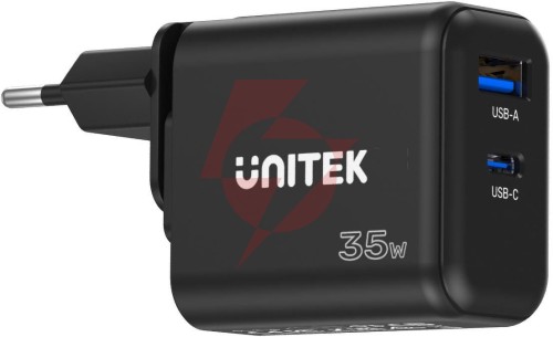 Ładowarka sieciowa unitek gan pd 35w usb-c + usb-a czarna