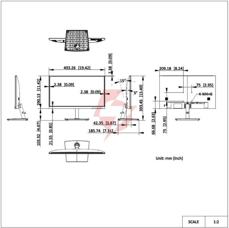 Monitor hikvision ds-d5022f2-1v2s