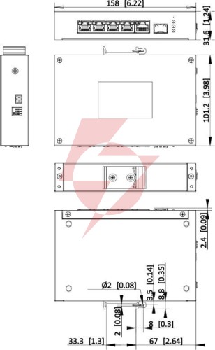 Hikvision ds-3t0306hp/no power unit