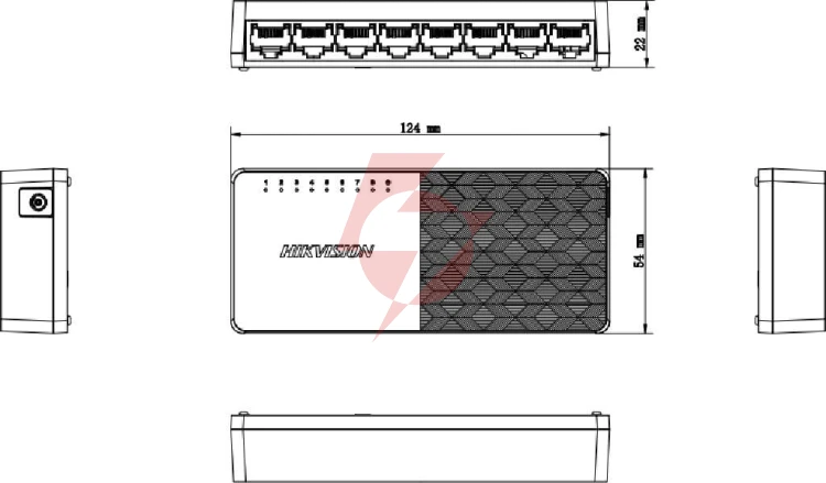 Switch hikvision ds-3e0508d-o