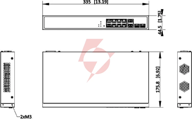 Switch hikvision ds-3e1512hp-si-8p2t2f