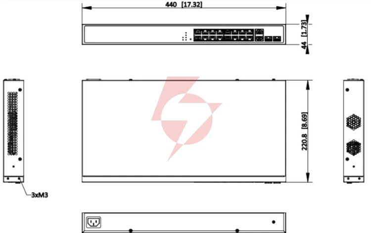 Switch hikvision ds-3e1520hp-si-16p2t2f