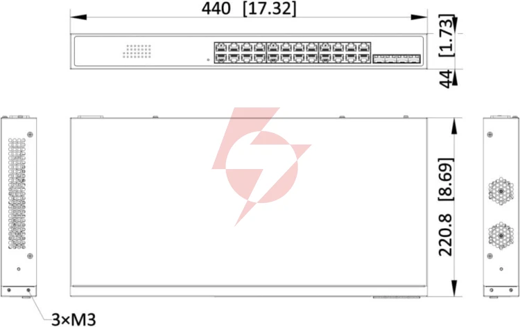 Switch hikvision ds-3e1528-si-24t4f