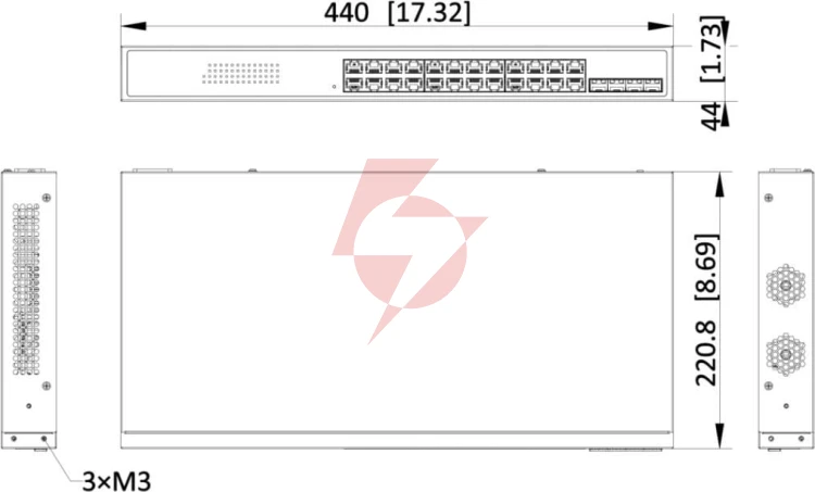 Switch hikvision ds-3e1528p-si-24p4f