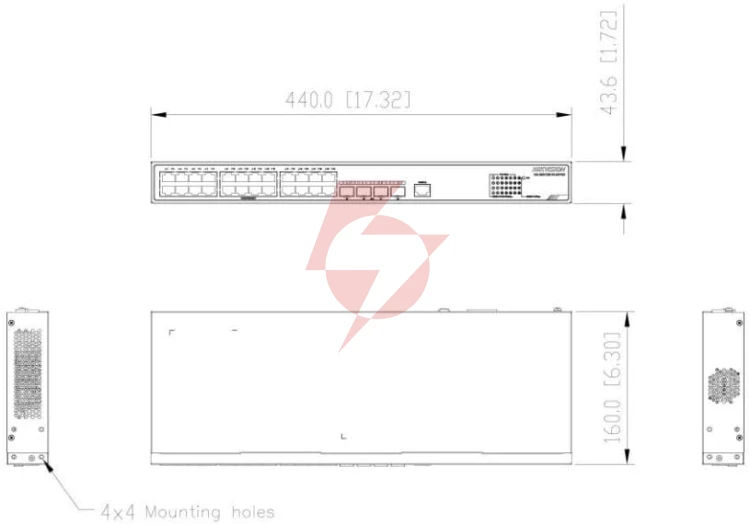 Switch hikvision ds-3e2728-hi-24t4x