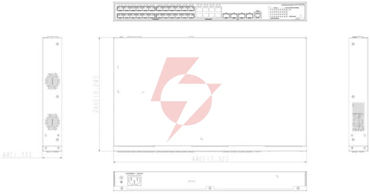 Switch hikvision ds-3e2736-hi-24f8t4x