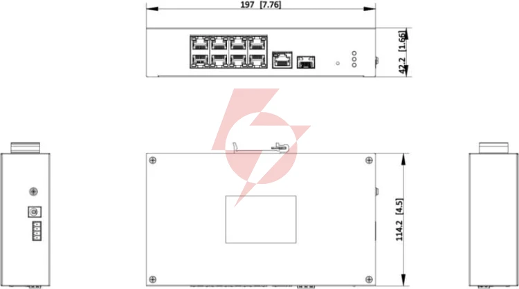 Switch hikvision ds-3t1310p-si/hs