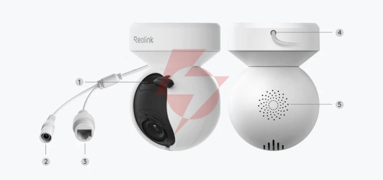 Kamera ip reolink e series e540 ptz 5mp wi-fi led biała