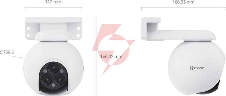 Kamera ip ezviz h80f multi z potrójnym obiektywem 12mpx (3 x 2k+)