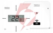 Bezprzewodowy regulator pokojowy biały t-2x wi-fi tech sterowniki