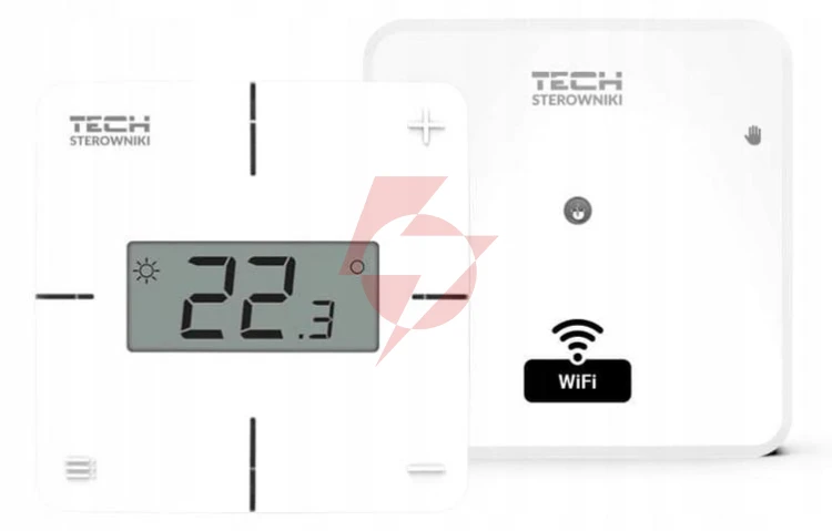 Bezprzewodowy regulator pokojowy biały t-2x wi-fi tech sterowniki