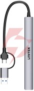 Unitek hub usb-a/c 7w1 z adapterem