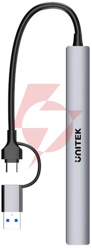 Unitek hub usb-a/c 7w1 z adapterem
