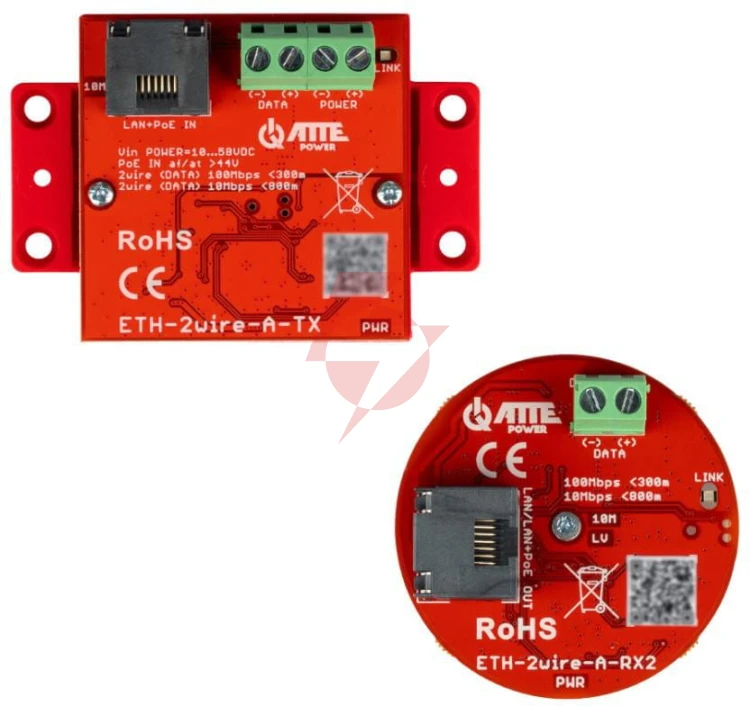 Zestaw aktywnych konwerterów atte eth-2wire-a-set2