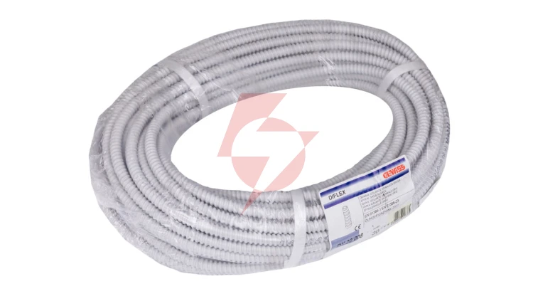 Rura karbowana 8mm szara 320N DF 8G DX30008 /30m/
