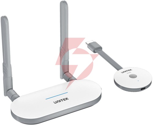 Unitek bezprzewodowy nadajnik i odbiornik hdmi zasięg do 50m, biały