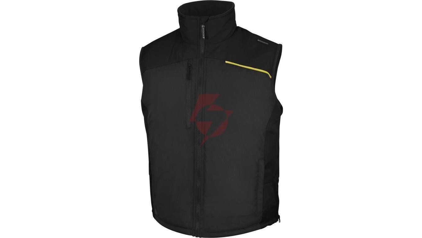 Kamizelka z poliestru pongee powlekanego PVC FIDJI3, kolor: szaro-czarny, rozmiar: 3XL / FIDJ3GN3X