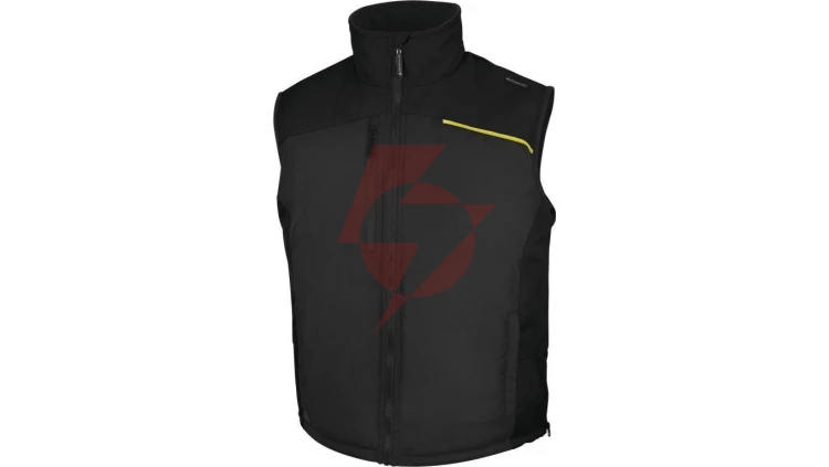 Kamizelka z poliestru pongee powlekanego PVC FIDJI3, kolor: szaro-czarny, rozmiar: 3XL / FIDJ3GN3X