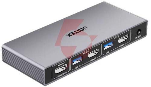 Unitek przełącznik kvm 4k@60hz usb 3.0 hdmi