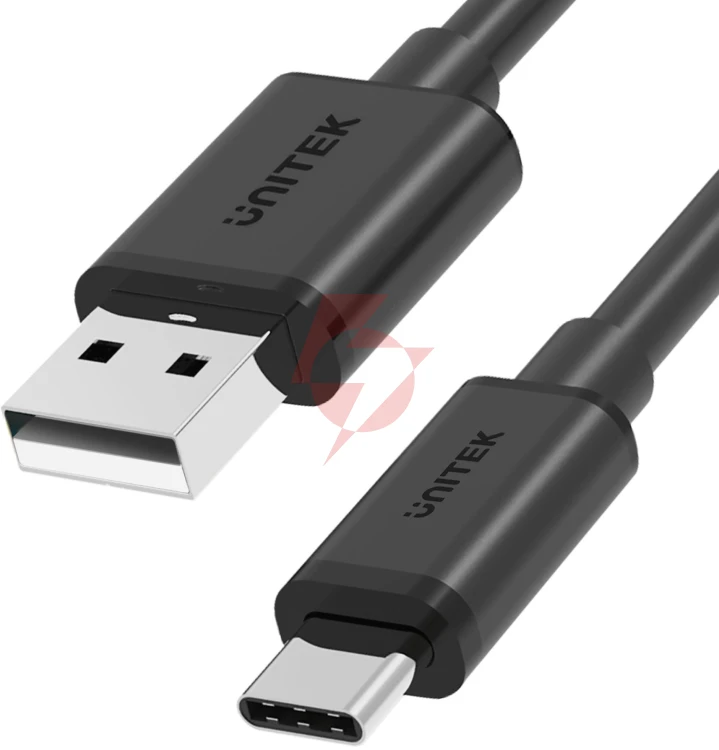 Unitek przewód usb-a - usb-c krótki 25cm y-c480bk
