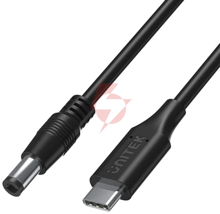 Unitek kabel zasilający do laptopa 65w usb-c - dc5,5mm