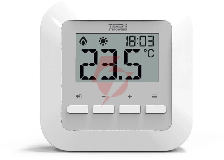 Przewodowy  dwustanowy regulator pokojowy biały st-295v3 tech sterowniki