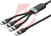 Unitek przewód ładujący usb 3 w 1 czarny