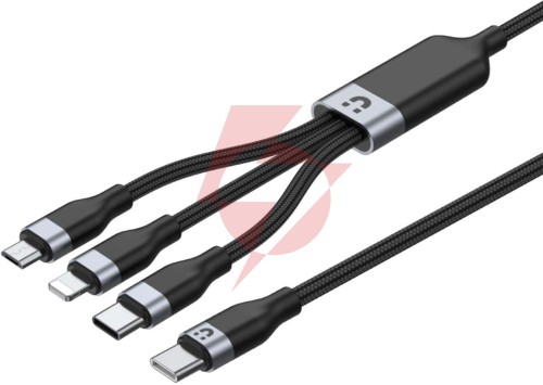 Unitek przewód ładujący usb 3 w 1 czarny