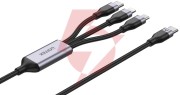 Unitek przewód ładujący usb 3 w 1 czarny