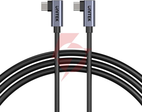 Unitek kabel usb-c do usb-c pd 100w podwójny 90 stopni, 0,5m