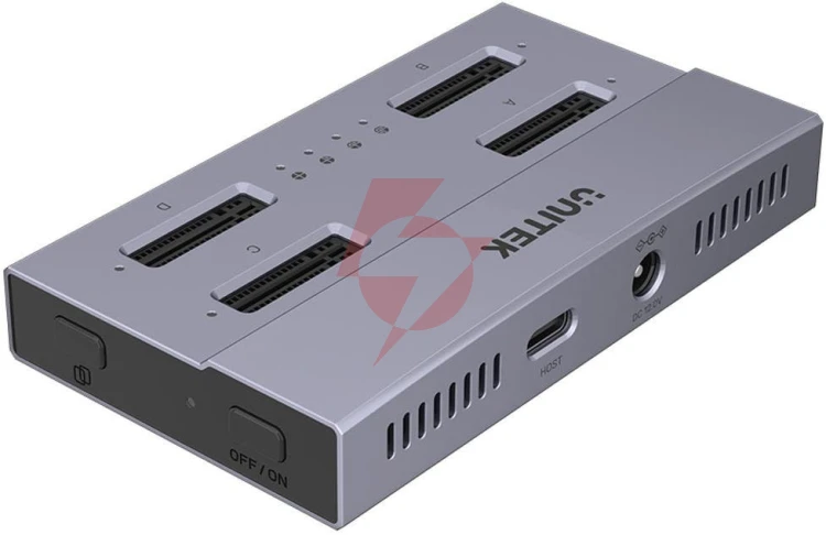 Unitek usb4 4-kieszeniowa stacja dokująca/ klonująca m.2 ssd