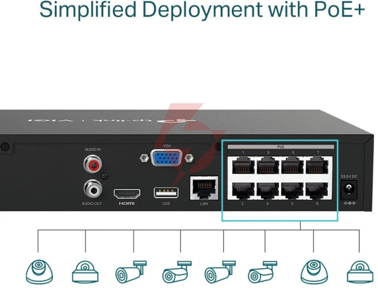Rejestrator tp-link vigi nvr1008h-8p
