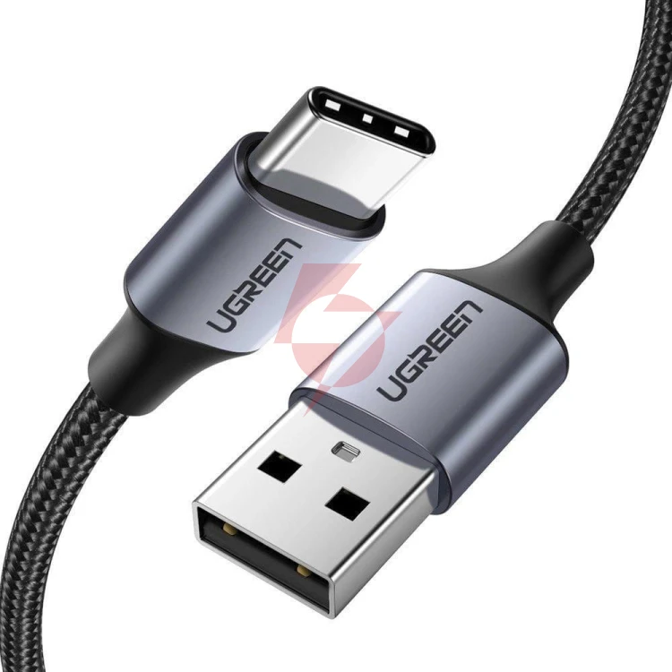 Kabel ugreen us288 usb-a / usb-c qc 3.0 3a 2m - szary